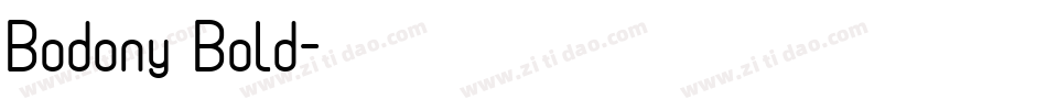 Bodony Bold字体转换